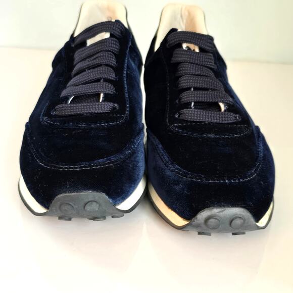 Rag & Bone Dylan Velvet Sneakers womens 6.5 Blue Festive Season Casual Retro - Picture 4 of 10